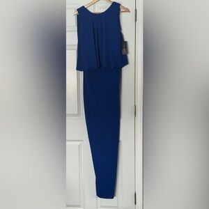 Chic Strapless Blue Dress